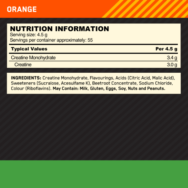Creatina micronizata cu aroma 247.5 g Optimum Nutrition