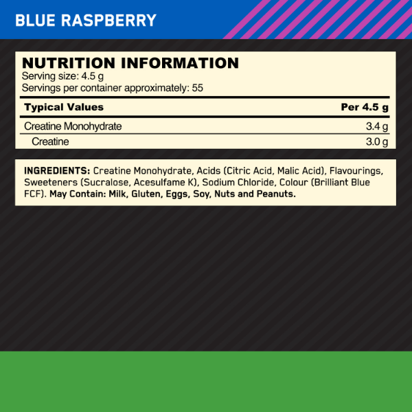 Creatina micronizata cu aroma 247.5 g Optimum Nutrition