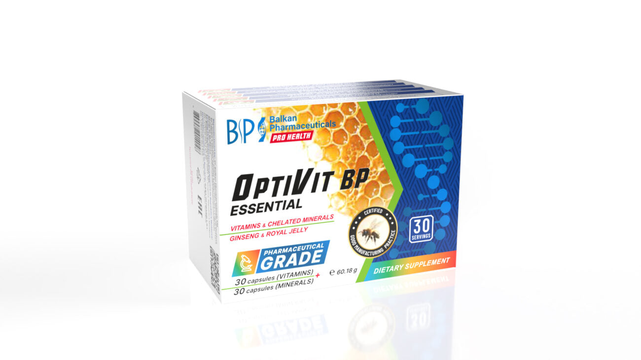 Optivit 60 caps Complex Vitamine si Minerale - Balkan Pharmaceuticals