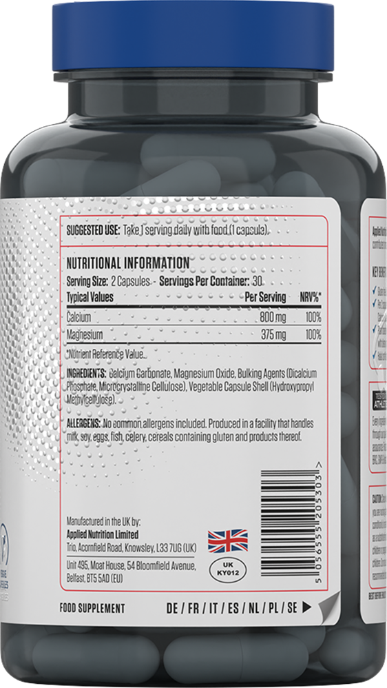 Calciu & Magneziu 60 caps - Applied Nutrition