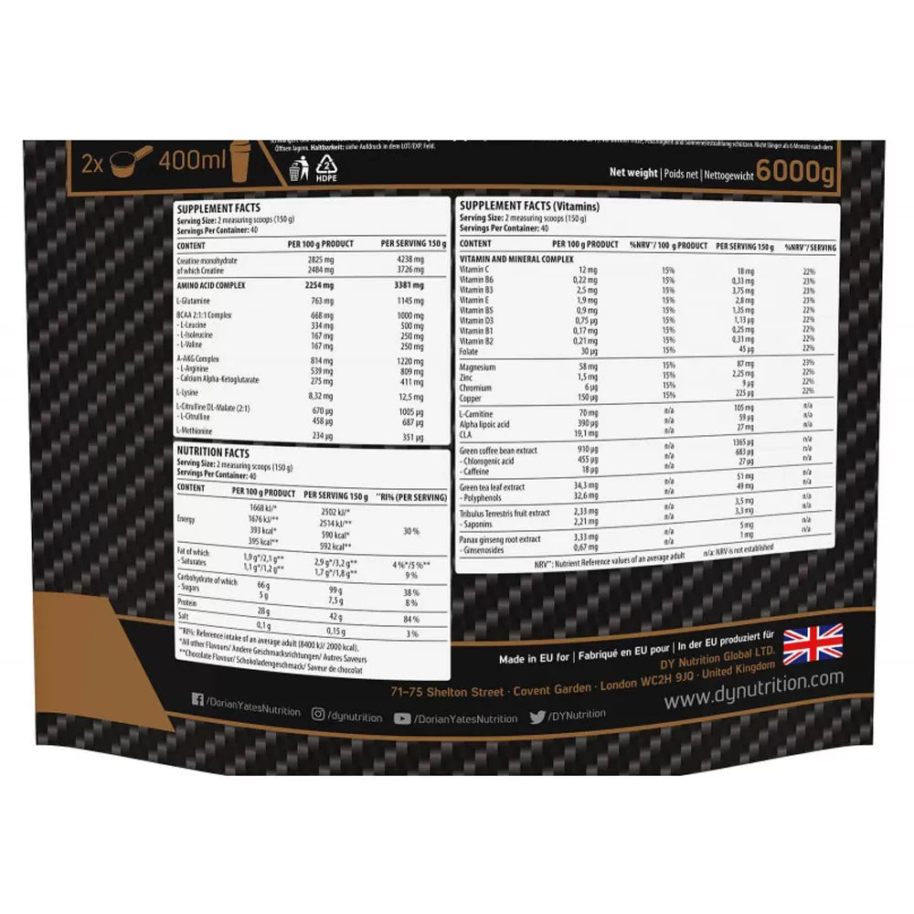 Metabolic Mass Gainer 6kg - DY Nutrition