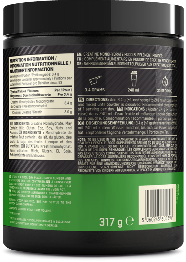 CREATINA MONOHIDRATA OPTIMUM NUTRITION