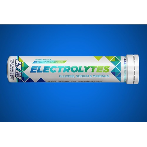 Tablete Efervescente cu Electroliti si Glucoza AllNutrition (portocala) - 20 tablete efervescente