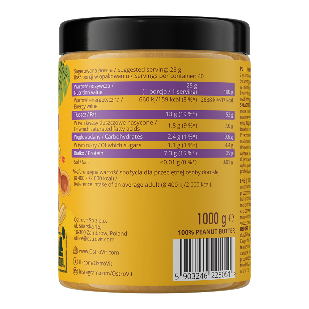 Unt de arahide Ostrovit 1 kg