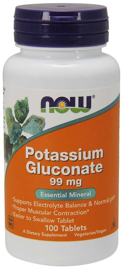 Gluconat de Potasiu 99 mg - NOW foods