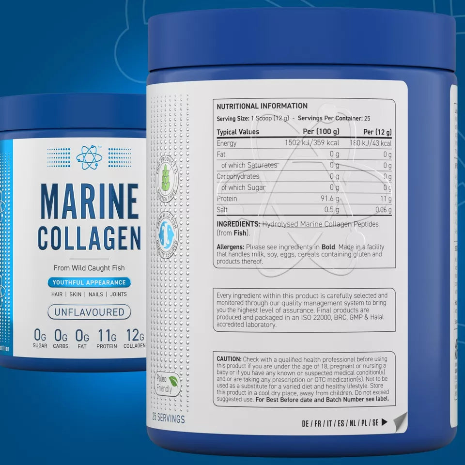 Colagen marin 300 g - 25 serviri - fara aroma - Applied Nutrition
