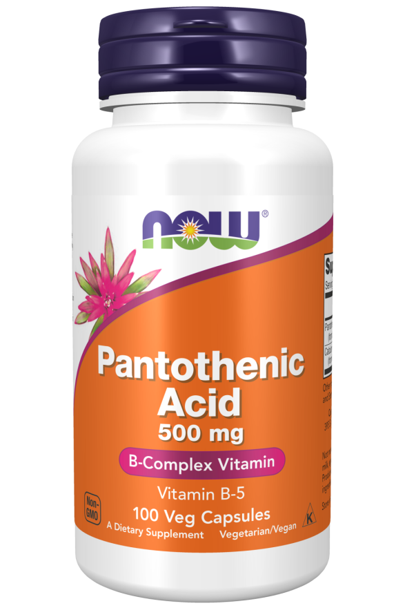 Acid pantotenic 500 mg 100 capsule vegane Now Foods