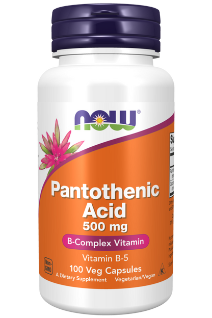 Acid pantotenic 500 mg 100 capsule vegane Now Foods