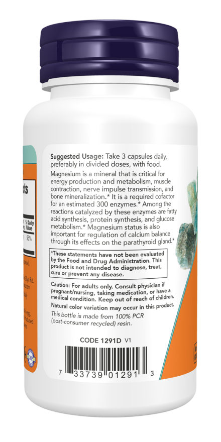 Citrat de magneziu 120 caps veg Now Foods