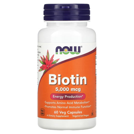 Biotin 5000 mcg - 60 caps Now