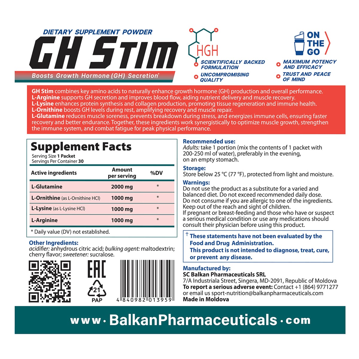 GH Stim, 30 plicuri Balkan Ph