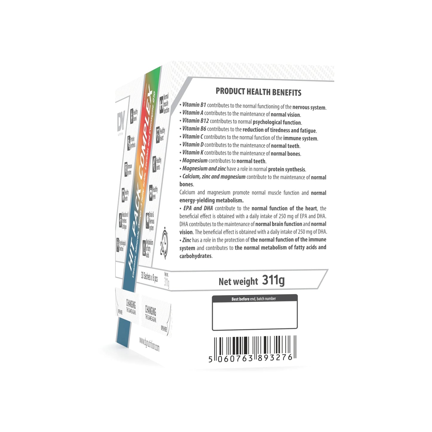 Complex de vitamine HIT Pack, 311g (30 de plicuri x 8 pastile)