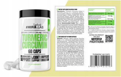 Turmeric Curcumin 60 vcaps Hiro Lab