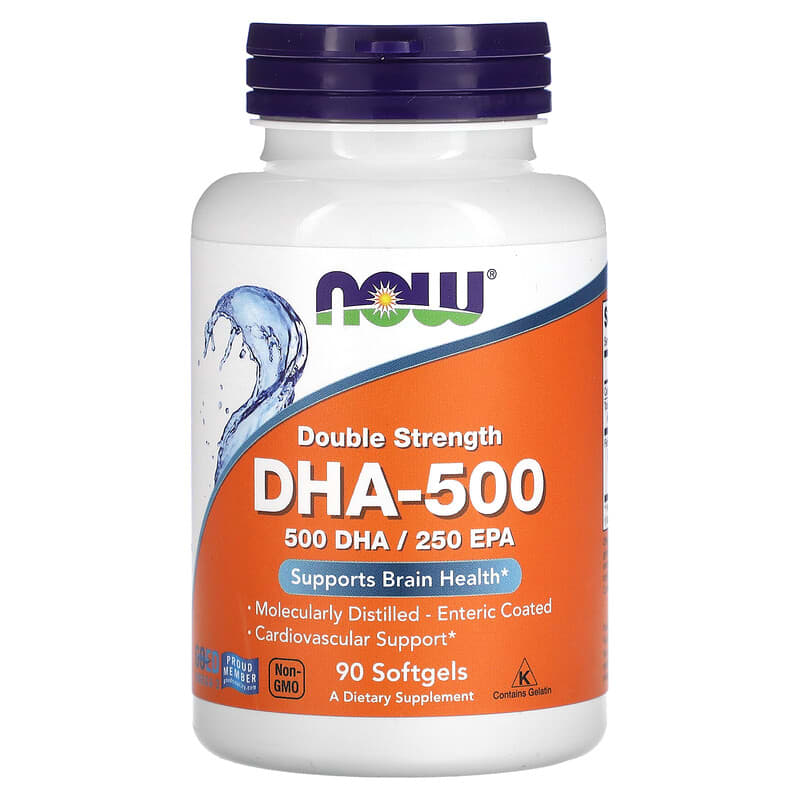DHA - 500 Fish Oil 90 softgels - Now