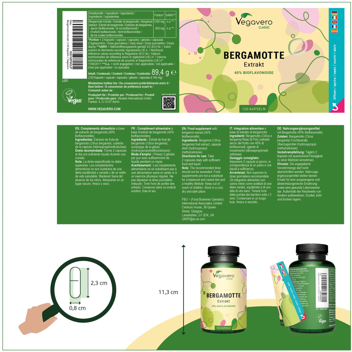 Extract de Bergamota 120 capsule 40% bioflavonoide
