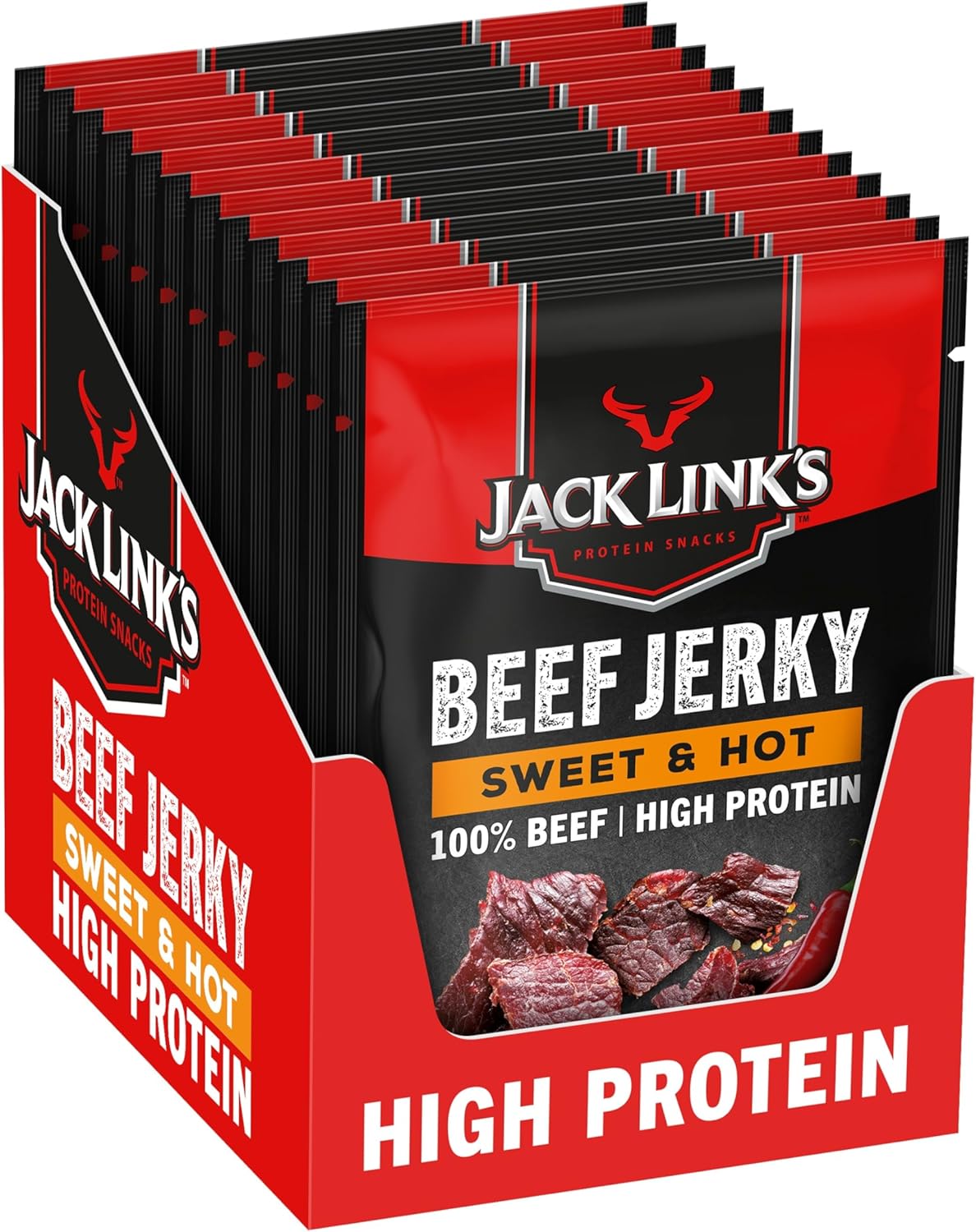 Beef Jerky Hot & Sweet 40g Hi In Protein- Jack Link’s