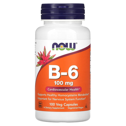 Vitamina B6 100mg - Now 100caps