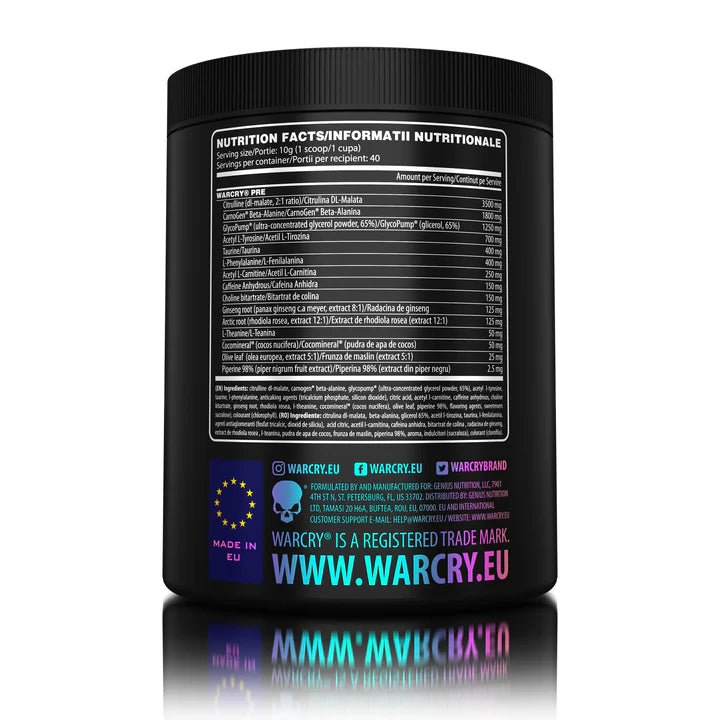 Pre-antrenament Warcry PRE - 400g - Genius Nutrition