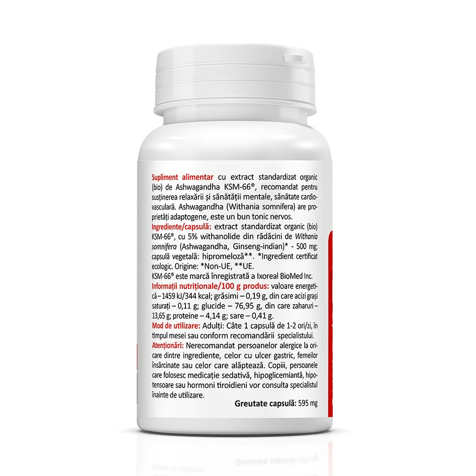 Ashwagandha KSM‑66 Forte 500 mg - 60 capsule - Zenyth