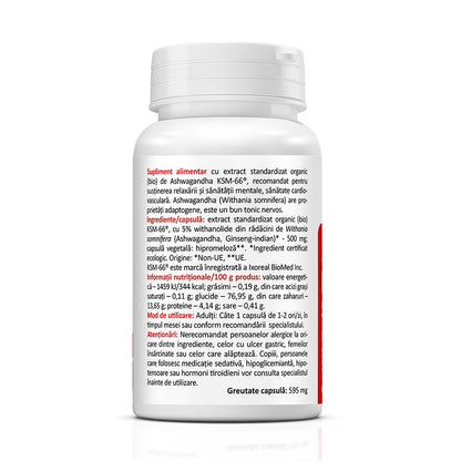 Ashwagandha KSM‑66 Forte 500 mg - 60 capsule - Zenyth