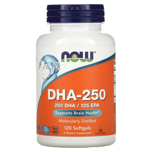 DHA - 250 Fish Oil 120 softgels - Now