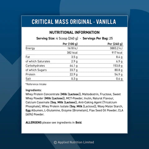 Gainer Critical Mass Original 6 kg