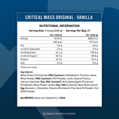 Gainer Critical Mass Original 6 kg