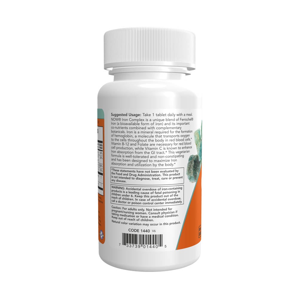 Complex fier 100 tablete Now Foods