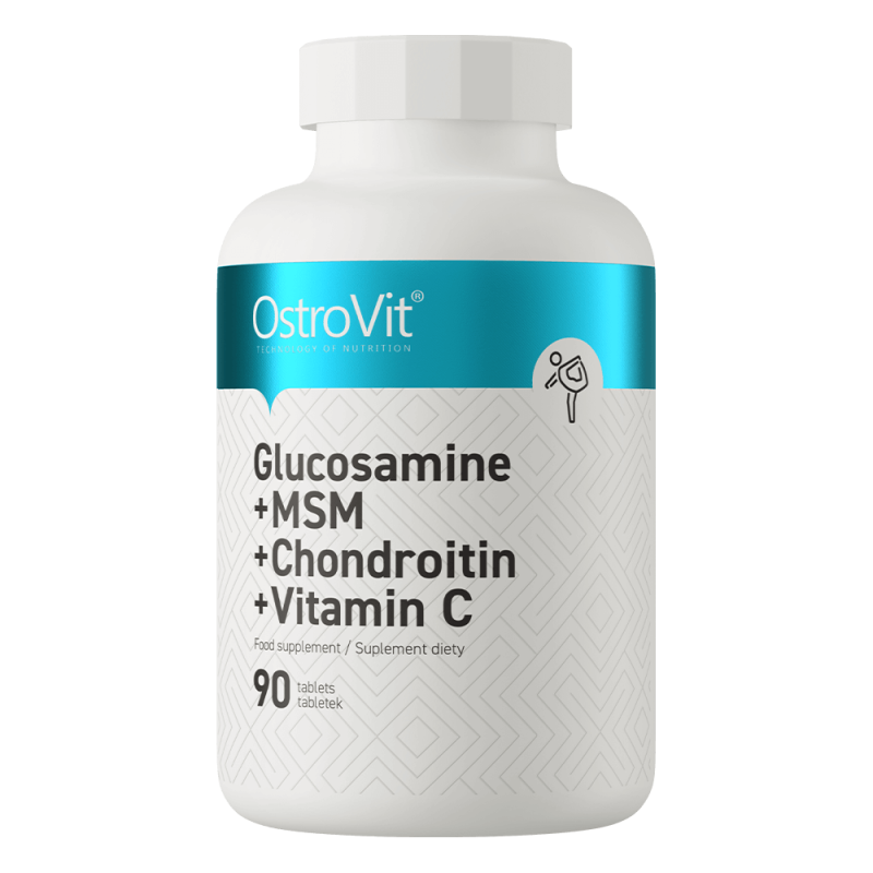 Glucozamina + Condroitina + MSM + Vitamina C - 90 Tab. - OstroVit