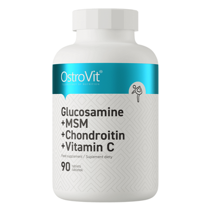 Glucozamina + Condroitina + MSM + Vitamina C - 90 Tab. - OstroVit